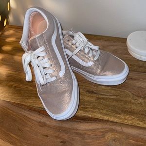 Rose gold suede vans EUC size 7 women’s